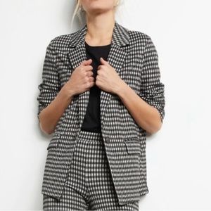 NWT Sanctuary Bryce Checked One Button Blazer Size XL Wear Black